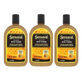 3 Shampoo Sensaval Anti-caída Jalea Real 350ml