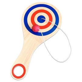 Chandini Paddle Ball with String Wooden Children Educational Toy Hands-On Play Parent-child Indoor Outdoor