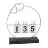 Perpetual Flip Calendar with LED Light Durable Construction Metal Art