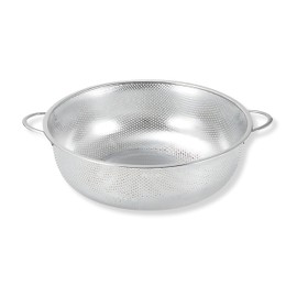 PARENCE. - Stainless Steel Double Handle Sieve - Kitchen Umbrella 28 cm Diameter - Versatile, Robust, Stainless Steel, Grey