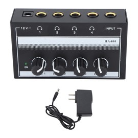 4 Channel Sound Mixer HA400A Ultra Low Noise Professional Monitor Earphone Sound Mixer for Bar Party
