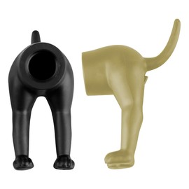 GLADFRESIT 2PCS Poop Dog Butt Toothpaste Dispenser Funny Toothpaste Squeezer for Families, Children, Couples, Bathroom（Black Brown）