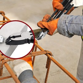 Safety Twist Pliers, 6inch High Carbon Steel Wire Twisting Pliers Bolt Cable Secure Fasteners Cable Shears Cable Cutter Pliers with Polished Jaws Wire Cable Twister Locking Tools