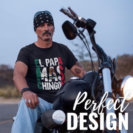 InnoBeta Regalos para Papa Dia Del Padre, Mexican Dad T-Shirt for Fathers Day, Christmas - El Papa Mas Chingon - XL