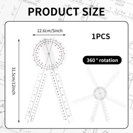 Goniometer Physiotherapy Protractor Physical Therapy Digital Alpha Protractor School Depth Gauge Angle Protractor Bevel Rotation Angle Gauge Digital Protractor Metal Protractor Digital Protractor