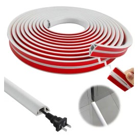 Organizador Cables Y Protector De Para Pisosd-line Con 10m Blanco