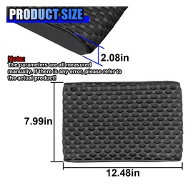 UHANBUT Car Center Console Cover, Leather Memory Foam Armrest Cushion, Breathable Comfortable Support Car Armrest Cover, Anti-Slip Arm Rest Seat Box Protector, Universal Vehicle Accessory (Black)