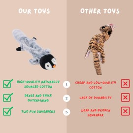 HNPOLIS 10 PCS Premium Squeaky Dog Crinkle Toys, Animal Plush/Chew Set for Small/Medium Breeds, No Stuffing, Fun Squeaker, Puppy Teething – All Your Dog's Favorite Toys in One Ultimate Fun Set!