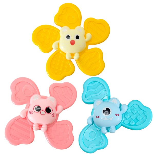 Spining Toy for Kids 3Pack Animal Spinner for Bath and