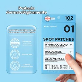 caraseoul Parches Hidrocoloides para el Acné (10/12 mm, 102 Unidades)