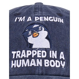 InnoBeta Penguin Gifts Hat for Men Women, Penguin Gifts for Christmas, Birthday, Adjustable Embroidered Baseball Cap
