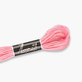 Premium Embroidery Thread Luca-S, 100% Giza Cotton, Oeko TEX Certified Stranded Cotton - 24 / DMC 957 / Anchor 26