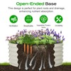 Aoodor 17" Tall 42" Metal Raised Garden Bed, Outdoor Planter