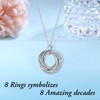 IEFLIFE 80th Birthday Gifts for Women, 8 Circle Necklaces Jewelry