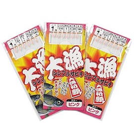 TAKAMIYA TF15 Simple Sabiki Large Catch 3 Piece Set Needle No. 1 - Harris 0.6 Pink