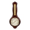 DIWW Banjo Style Wooden Wall Barometer and Thermometer Mahogany 34cm