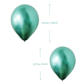 100 Pcs 10 Inch Mini Metallic Green Balloons,Romantic Baloon Decorative Latex Balloons Thick Latex Chrome Balloons for Baby Shower Birthday Party Wedding Engagement Anniversary Festival Decorations