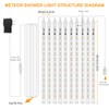 Falling Rain Lights, Jhua 240 LED Meteor Shower Lights 10