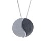 Two Tone 'Corbula' Silver Necklace 'Tao', Metal, No Gemstone