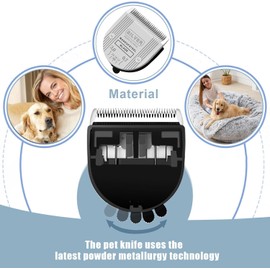 Professional 5 in 1 Replacement Blades Compatible with Wahl Bravura Clipper .Chromado，Creativa，Figura Dog Clippers for Dogs Grooming,Silver