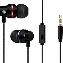 Wired Earbuds in-Ear Headphones, earphones with Microphone,Adjustable Noise Cancelling eaphone,Headset with Microphone Isolating and Deep Bass,Lightweight Earpiecs with Tangle Free Cable (black)