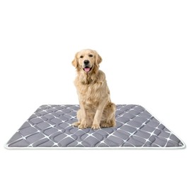 Dog Crate Mat, Ultra Soft Dog Bed Mat for Sleeping with Anti-Slip Bottom, Washable Dog Mat Kennel Pad for Large Medium Small Dogs Breeds with Cute Prints and Dark Colored to Hide Stains (42" X 28")