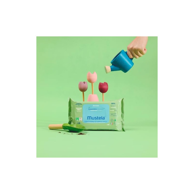 Mustela Scented Compostable Swaddles, 100% Vegetable Lyocell Fibres, Body and