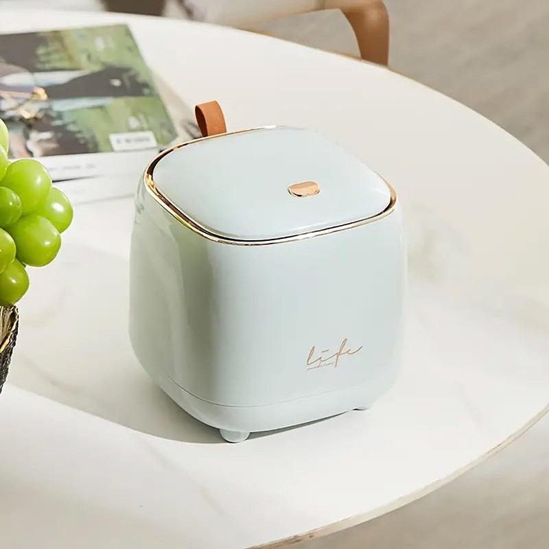 AIMALL Fashion Desktop Trash Can, Compact Self-Design Light Luxury Trash