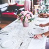 Fowecelt Table Runner Silver Glitter - Table Cloth Table Cover
