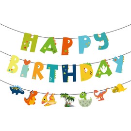 Dino Happy Birthday Garland Dinosaur Birthday Banner Dino Birthday Garland Children for Children's Birthday, Theme Party