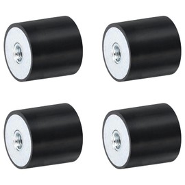 QUARKZMAN Pack of 4 20 x 20 mm M5 Threaded Bushings Rubber Vibration Isolators Replaces Anti-Vibration Pads Flat Silent Block Base Block