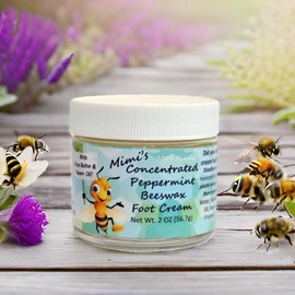 Mimi's Concentrated Peppermint Beeswax Foot Cream, 2oz jar