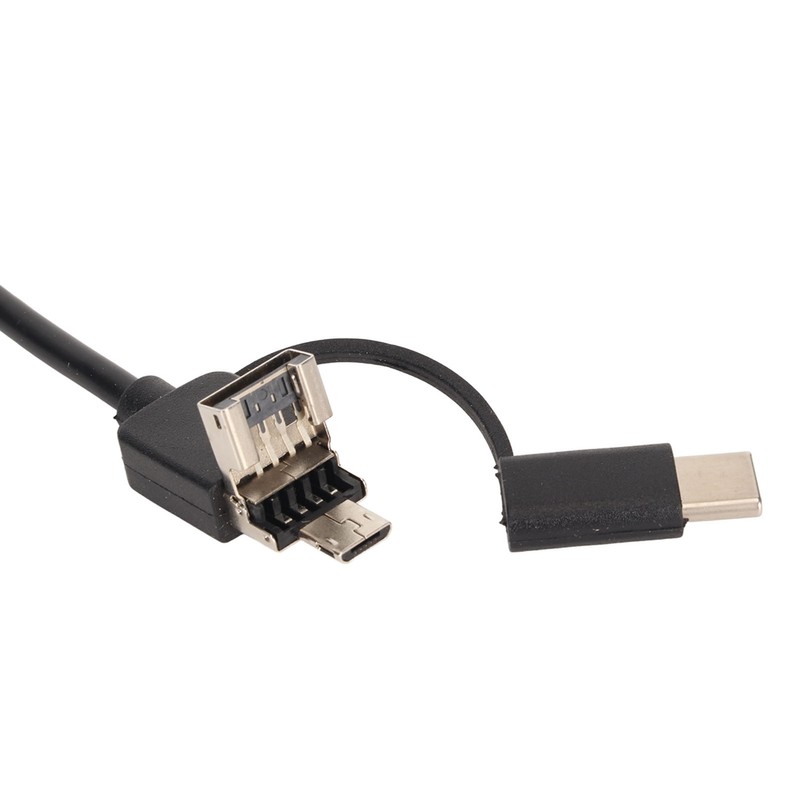 USB Endoscope 8mm Lens 3 in 1 Interface IP67 Waterproof
