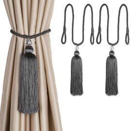 BEL AVENIR Curtain Tiebacks Tassel Long Ties Backs Holdbacks Rope Drapes