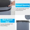 BestOffice Trash Can Broken-Resistant Plastic Touch Free High-Capacity Garbage Can