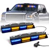 HLauto 6Z4J Emergency Dash Strobe Lights: 2x16.8 inch Blue Amber
