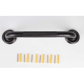 700Brass 20-Inch Grab Bar Featuring Anti-Slip Handrail, Solid Brass, Oil Rubbed Bronze, Heavy-Duty Construction Armrest, Bathroom Bathtube Shower Safety Rail