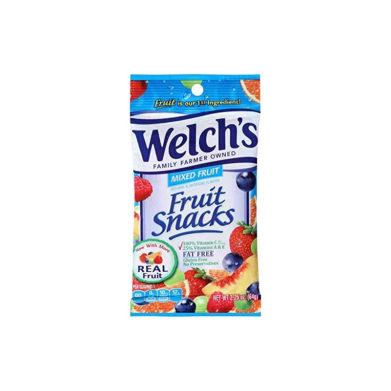 Welchs Mixed Fruit Snacks, 2. 25 Ounce -- 48 per