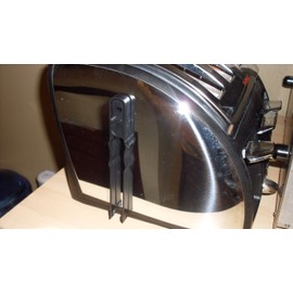 Gadjit Toaster Tongs Food Tongs - Designed to Lift Hot Toast and Bagels out of the Toaster Safely 2 Pack (Black)