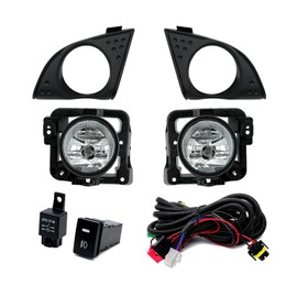 LEVANLIGHT Fog Lights Clear Lens For Honda Acura TSX 2009 2010 | Front Driving Lamps with H11 12V 55W Halogen Bulbs|Switch and Wiring Kit | 33900-TL0-A01,33950-TL0-A01