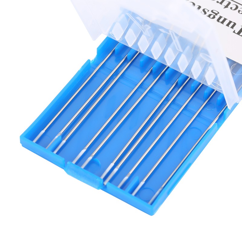10Pcs Zirconiated Tungsten Electrodes WZ8 White Tip for AC Tig