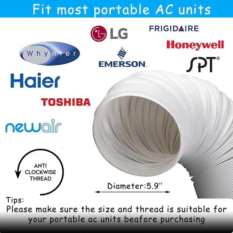 SunDiao Portable Air Conditioner Hose, Portable Exhaust Vent Hose with