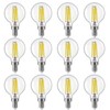 FLSNT 60W Equivalent LED Globe Candelabra Bulbs, Dimmable G16.5 LED