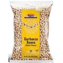 Rani Garbanzo Beans (Kabuli Chana) 32oz (2lbs) 908g ~ All Natural | Vegan | Gluten Friendly | NON-GMO | Kosher | Indian Origin