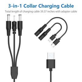 Hafiuege 5-in-1 5 tip Dog Shock Collar Charger for Dogrook,E Collar,Flittor, Petsafe,PetSpy, PetTech,Bark Training Charging Cable