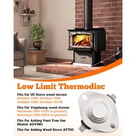 YIGUCS 80314 Low Limit Thermodisc Fit for US Stove Hot Blast 1500, 1400, 1300 Wood Furnace, Vogelzang Norseman 2500/1500 and Ashley AF700 Wood Furnace, Low Limit Therm-O-Disc Switch