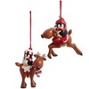 The Bridge Collection 4" Festive Penguin and Reindeer Christmas Ornaments,
