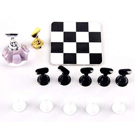 BNP Nail Art Display Stand Holder Pink Magnetic Nail Tip Crystal Practice Stand Set with Chess Board Design for Nail Art Display