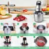 Food Processor, 500W Powerful Meat Grinder, 14Cup Stainless Steel Bowl,