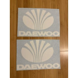 Daewoo Skid Steer 12” Vinyl Decals (Set Of 2) - Skid Steer Loader Stickers Equip